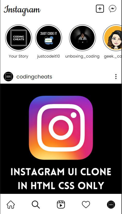 Instagram Ui Design Project